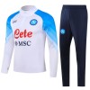 SSC Napoli Quarter Zip Trenings Collegegenser Set 23-24 Hvit - Herre